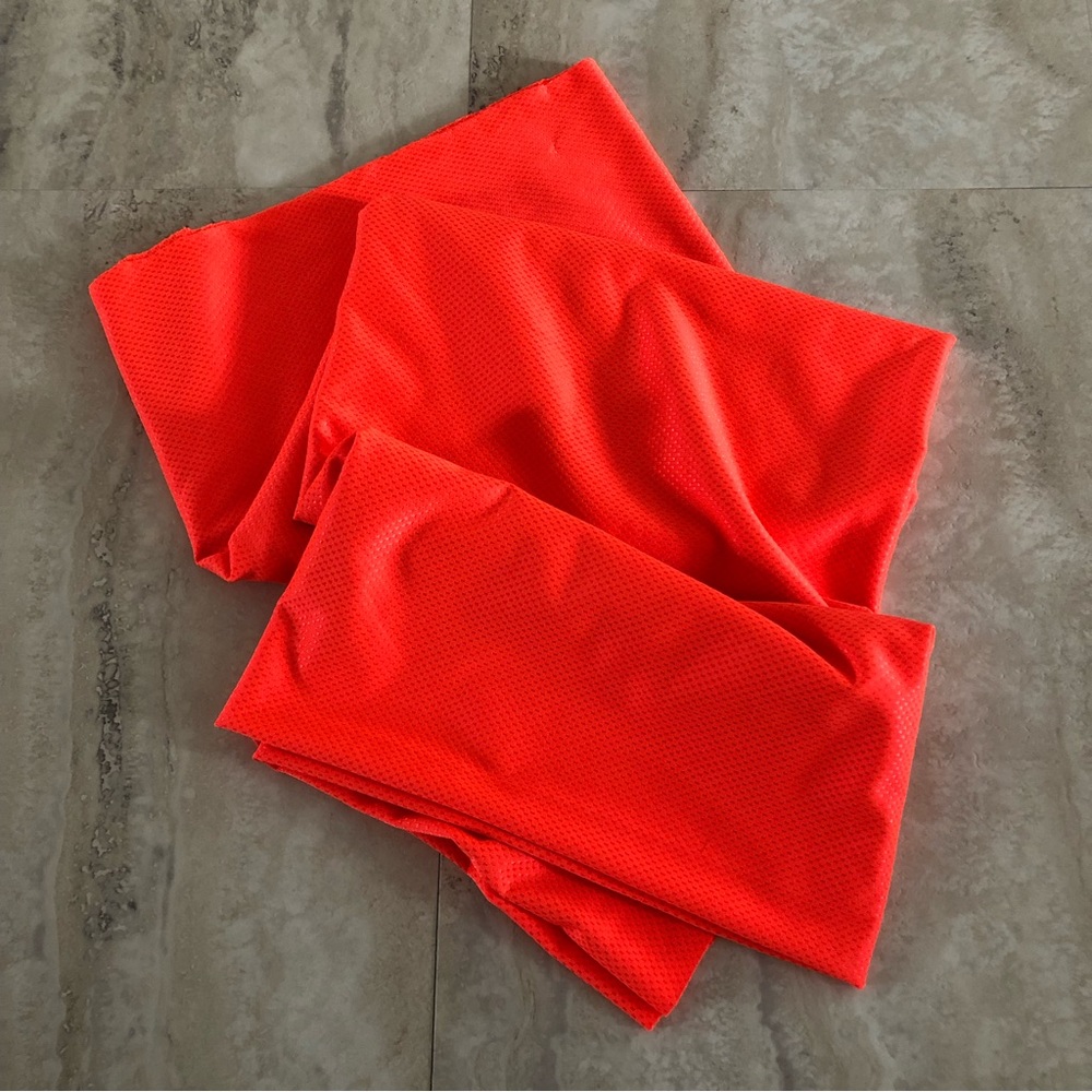 DIY Craft Mood Fabrics Luminous Neon Orange Piqued Jersey Mesh Stretch 1 yard